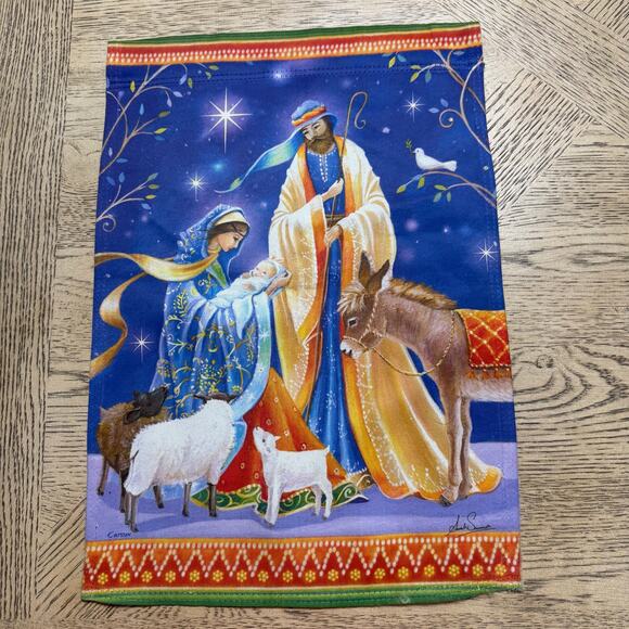 Carson Christmas Nativity Flag Panel By Sarah Summers - Picture 4 of 7